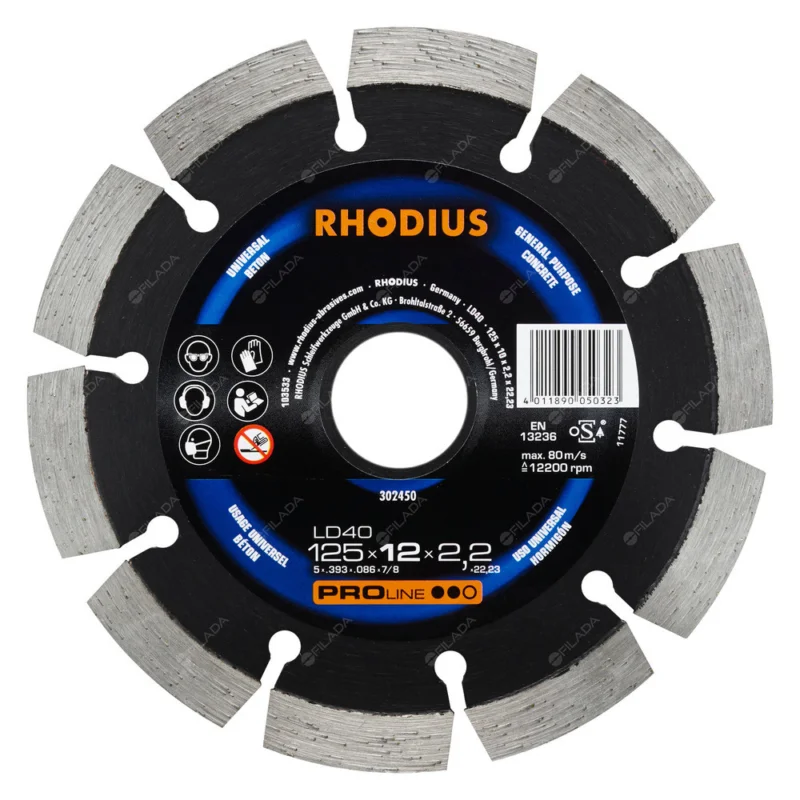 RHODIUS diamantový řezný kotouč LD40 125x12,0x2,2x22 Koupit Online