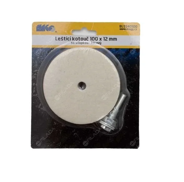 Leštící kotouč 100x12mm filcový stopka Sleva