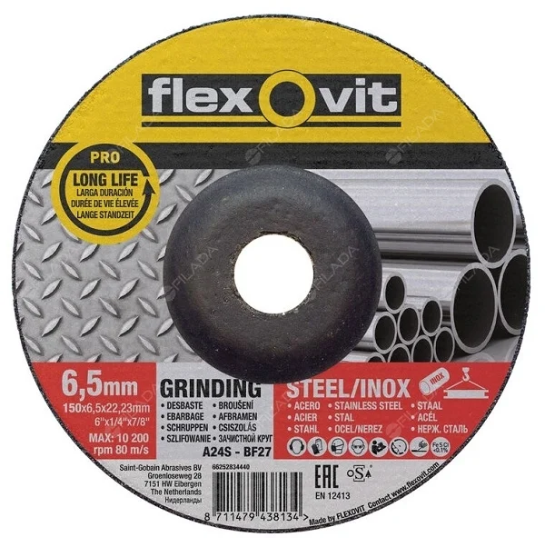 Nakupujte Hned FLEXOVIT brusný kotouč PRO 150x6,5x22 INOX