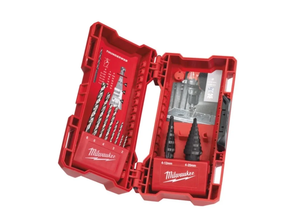 Milwaukee COMBO sada se stupňovými a běž. vrtáky (10ks) Must-Have