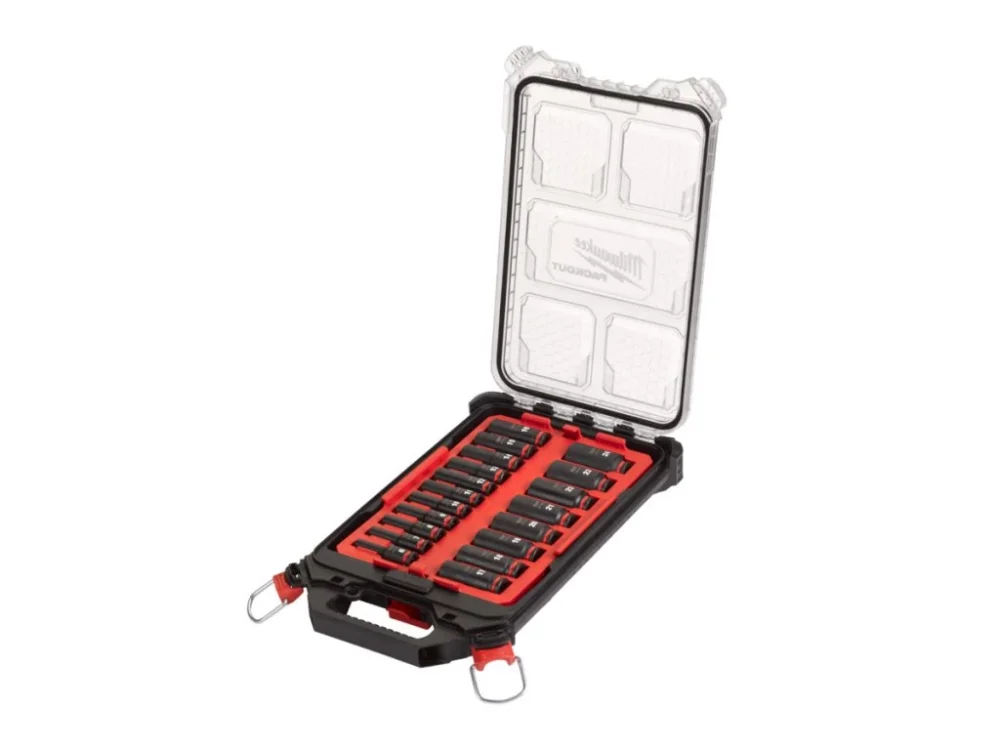 Značkový Milwaukee sada 3/8" hlavic Packout - 19 ks