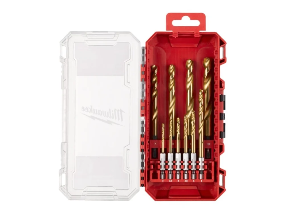 Milwaukee sada vrtáků Red Hex SWave HSS-G TiN - 10ks Expresní Doručení