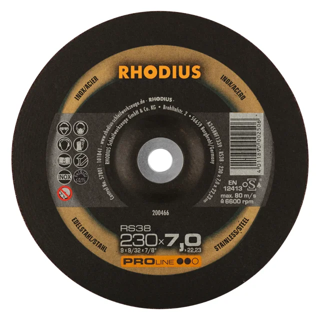 Speciální Cena Rhodius RS38 230x7,0x22,23 Brusný kotouč Bal. 10