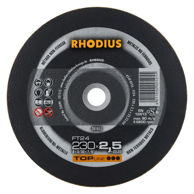 Finální Výprodej Rhodius FT24 230x2,5x22,23 Řezný kotouč Bal. 25