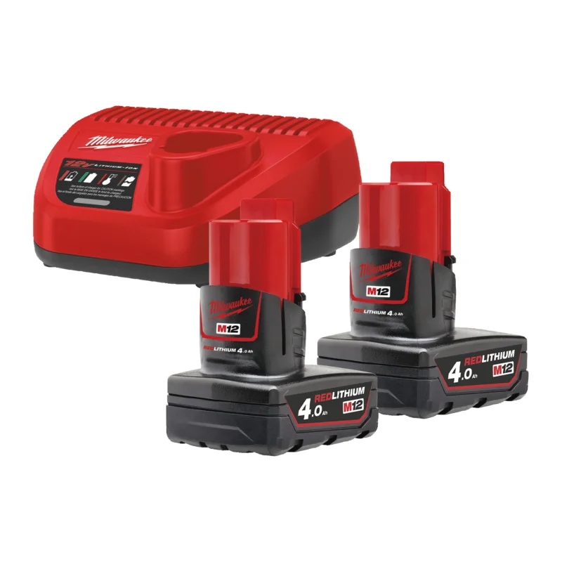 Milwaukee M12 NRG-402 Sada akumulátoru a nabíječky Sleva