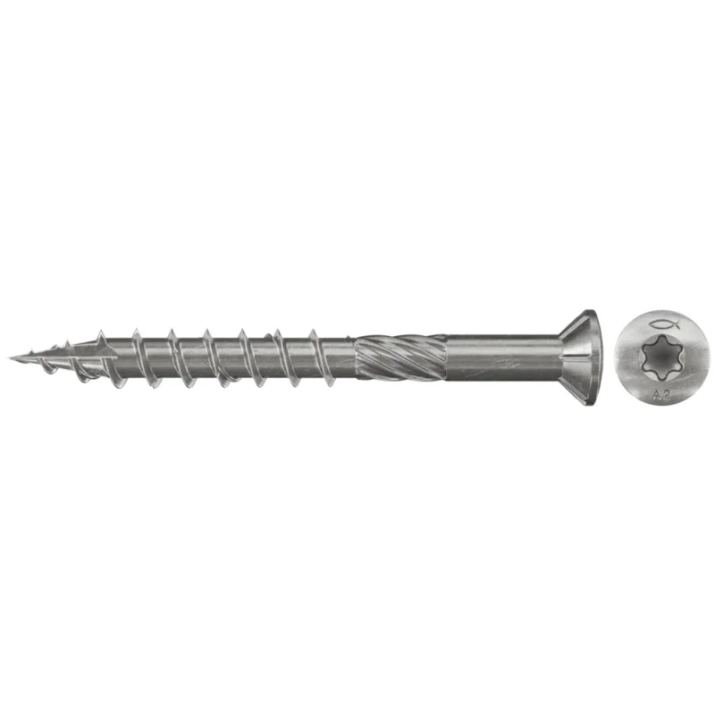 Fischer vrut pro terasy 5 x 70 zápustná hlava nerez A2 část. závit TX Koupit Online