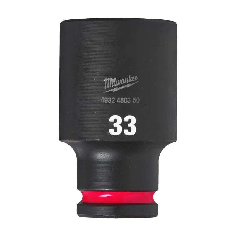 Milwaukee Průmyslové hlavice Shockwave 1/2" HEX 33mm prodloužené Vysoce Kvalitní