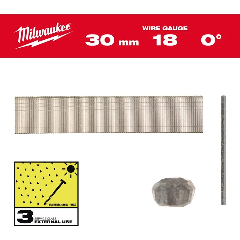 Milwaukee Brad Hřebíky Inox 18G 30mm SC3-5kpc Nejlepší Cena
