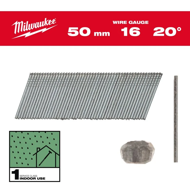 Bezpečná Platba Milwaukee Hřebíky 16G 20 50mm G SC1-2kpc