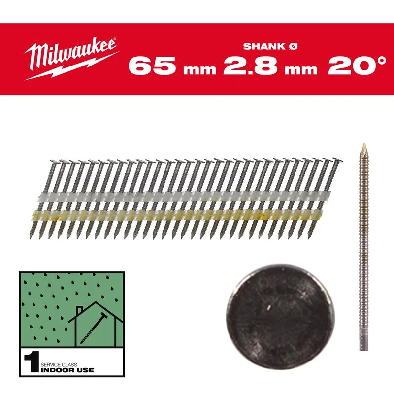 Milwaukee Hřebíky 20 Round Hd 65mm RS B SC1-2kpc Speciální Cena