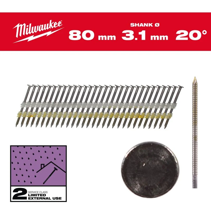 Výprodej Milwaukee Hřebíky 20 Round Hd 80mm RS G SC2-1750pc