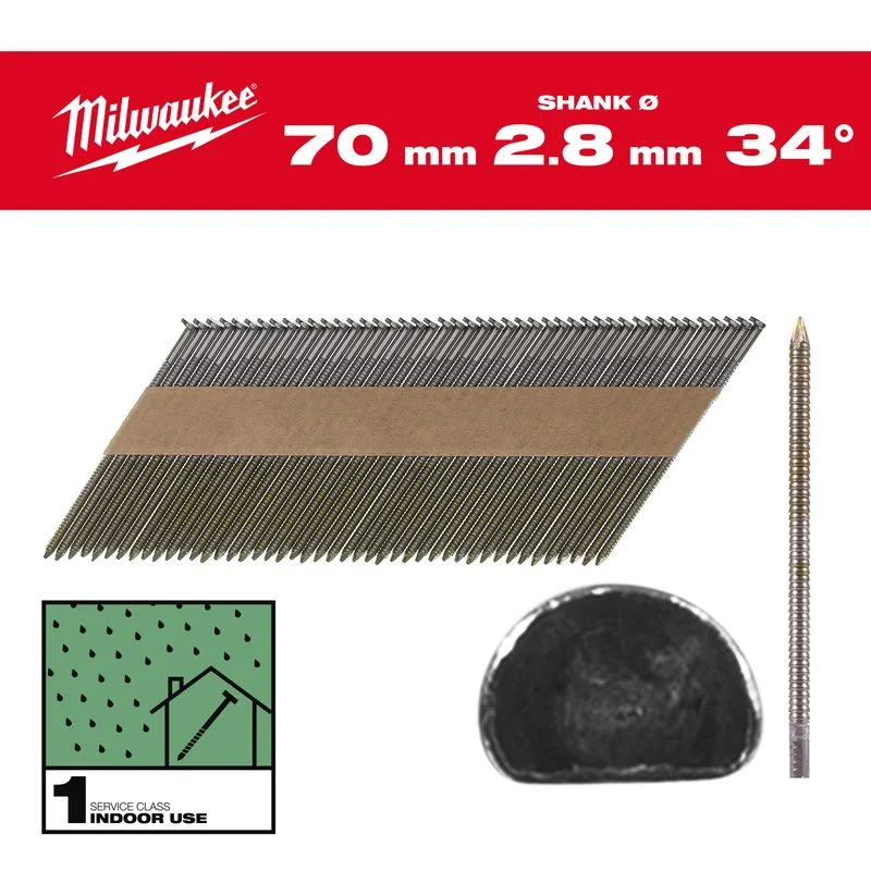Sleva Milwaukee Hřebíky 34 D-Head 70mm RS B SC1-2.2kpc