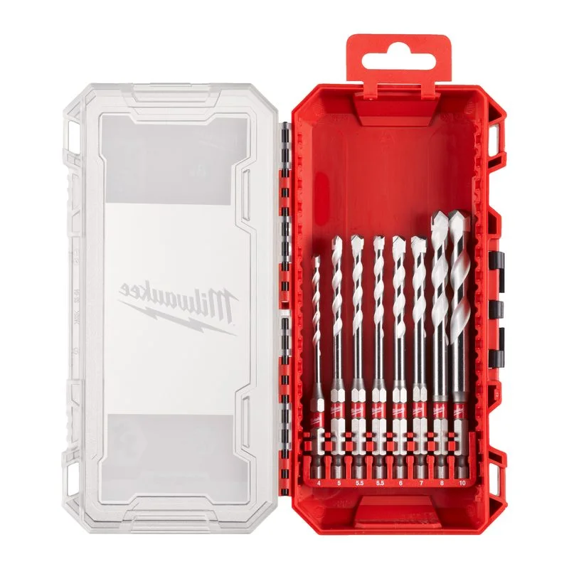 Super Cena Milwaukee 8ks sada vrtáků Multi Material