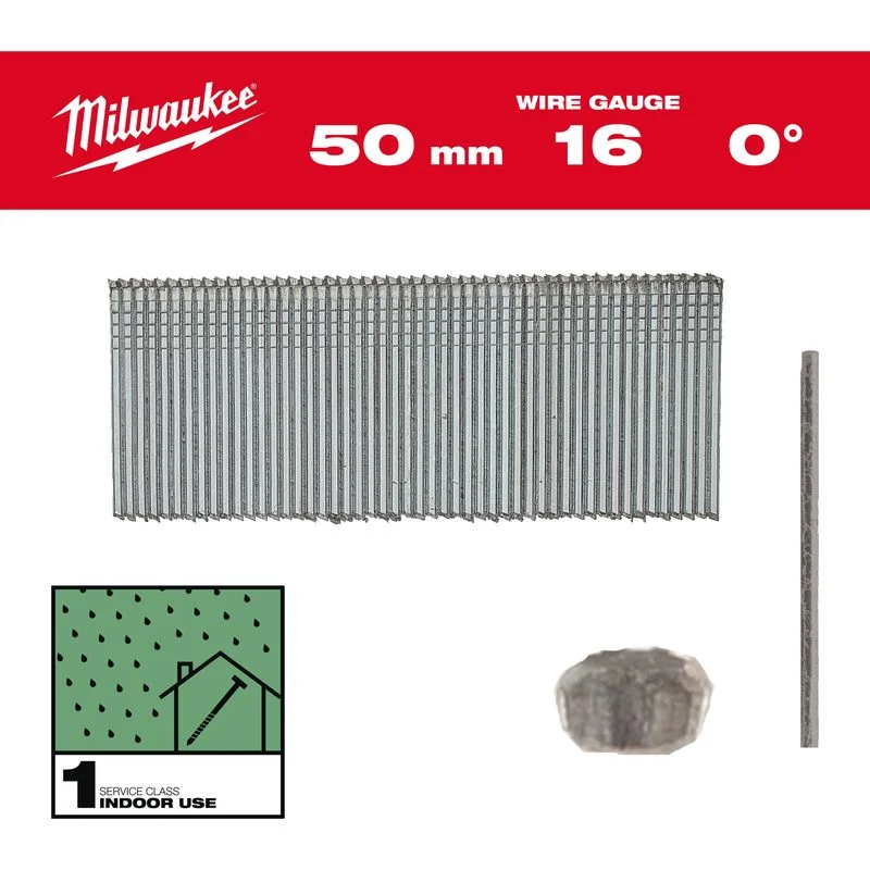 Milwaukee Hřebíky 16G / 0° / 50mm / G / SC1, 2500ks. bal. Nejlepší Cena