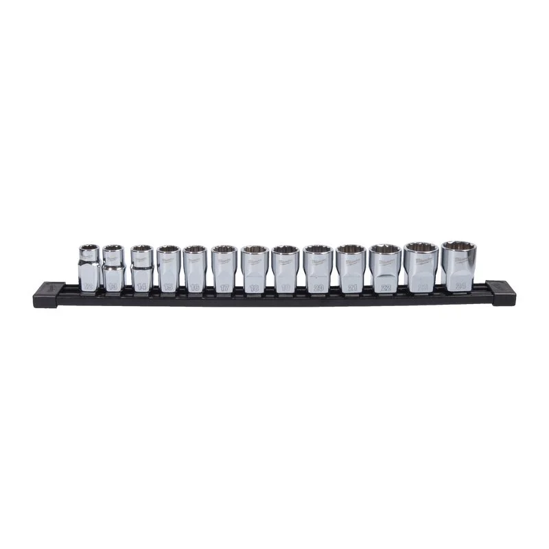 Vysoce Kvalitní Milwaukee 13pc 1/2" Drive 12-Point Socket Set - Metric