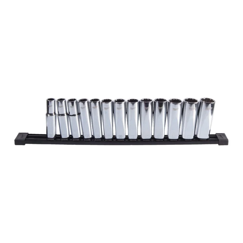 Milwaukee 13pc 1/2" Drive Deep 12-Point Socket Set - Metric Akční Cena