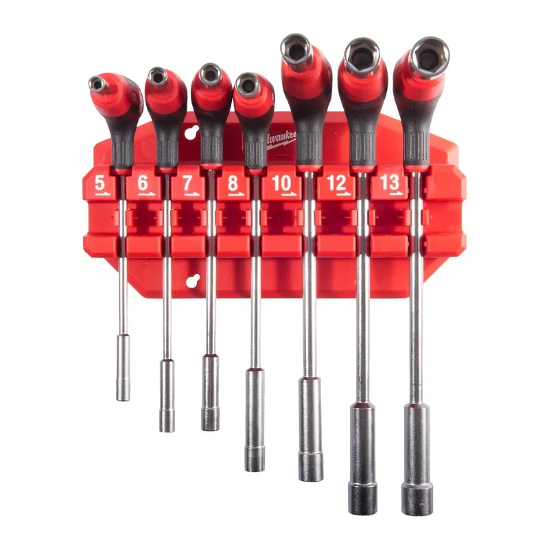 Horká Nabídka Milwaukee 7 PC Nut Driver with Comfort Grip Set with Rack