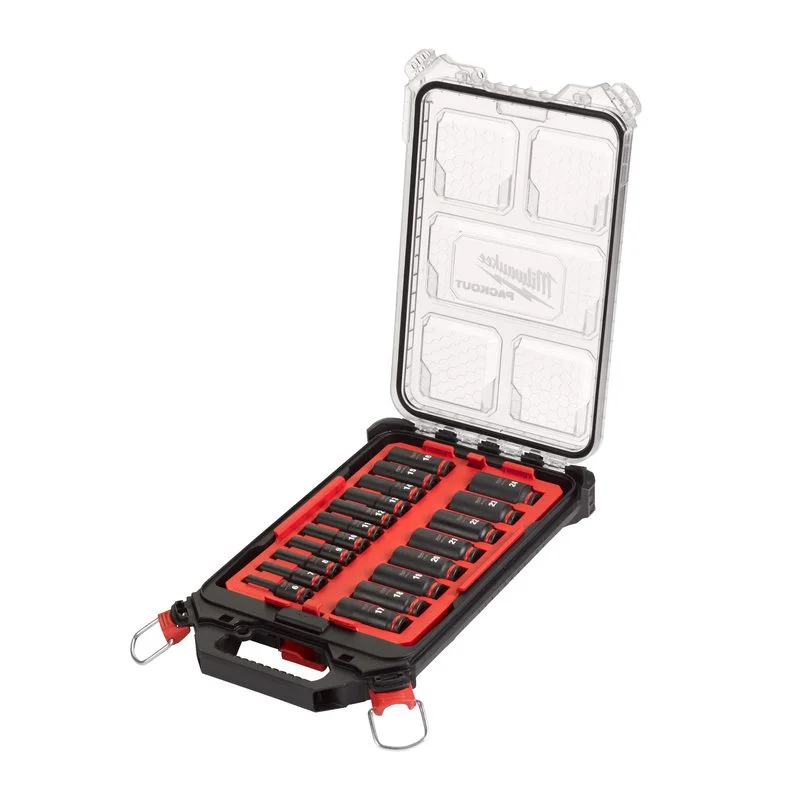 Milwaukee PACKOUT Průmyslové hlavice 3/8" - 19ks Ihned K Objednání